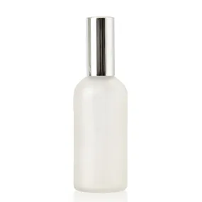 100ml Frosted Glass Spray Bottle (Shiny Silver)