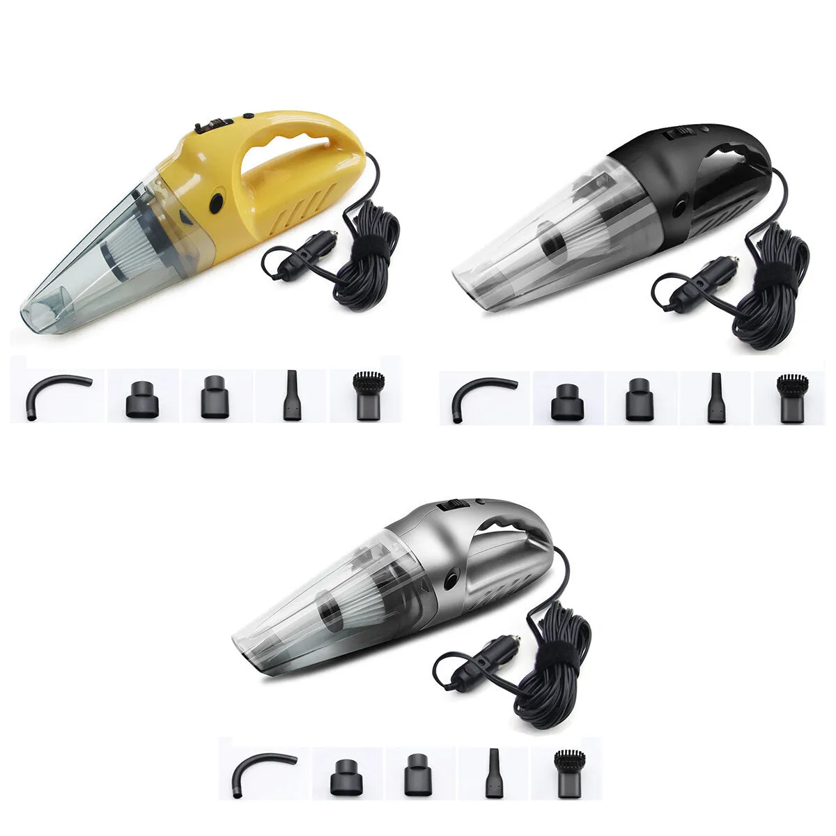 120W 3kpa Car Cleaner Wired Vacuum Handheld Rechargeable Mini