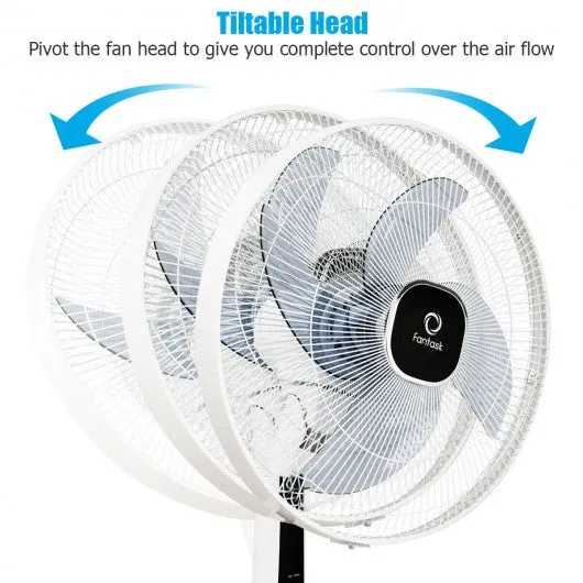 15" 4 Blades 3-Speed Height Adjustable Remote Control Pedestal Fan