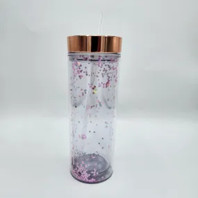 17 oz Skinny Glitter Tumbler