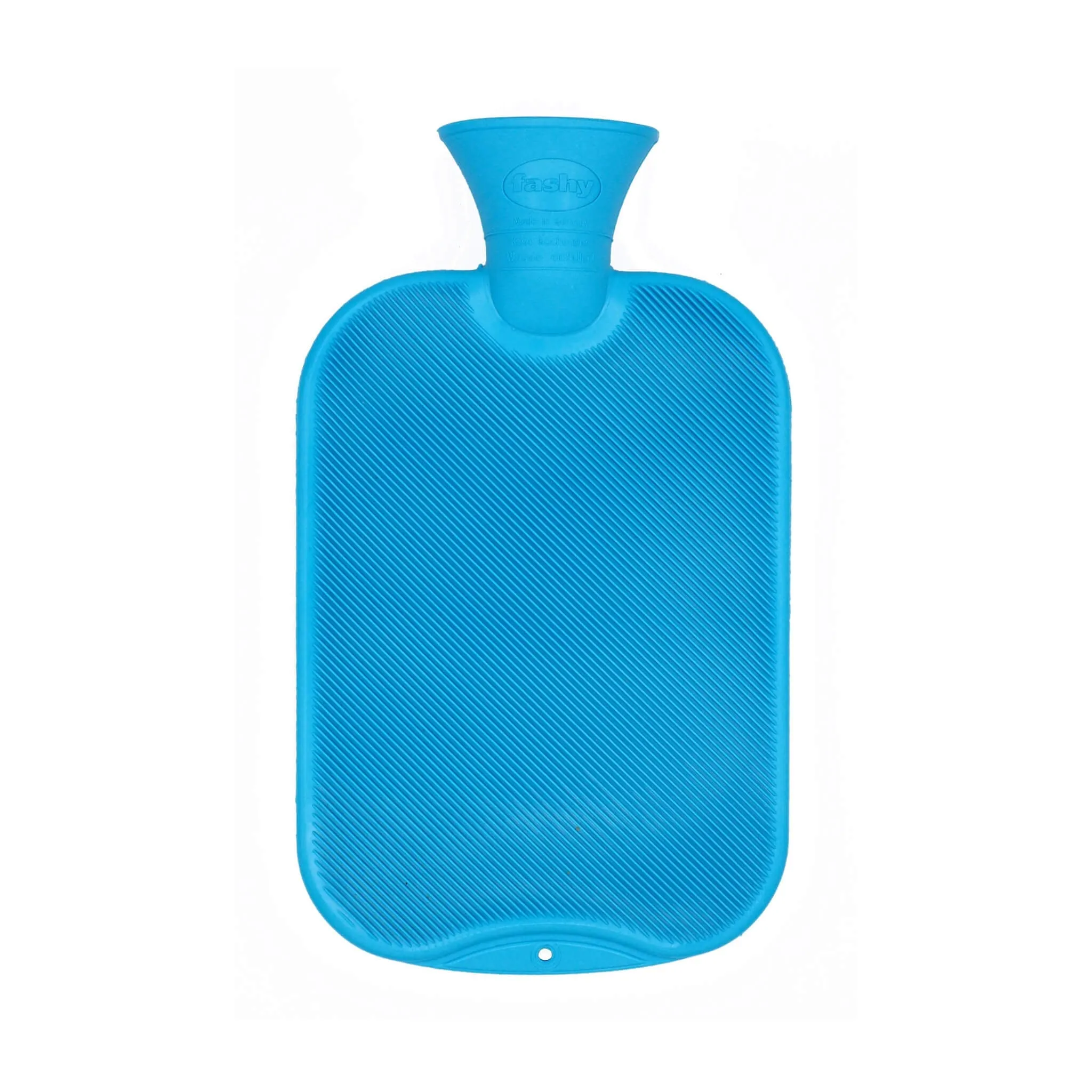 2 Litre Turkish Blue Single Ribbed Fashy Hot Water Bottle