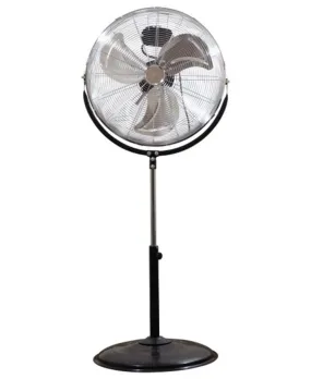 20" Pedestal High Velocity Oscillating Fan with 3 Speeds | Black