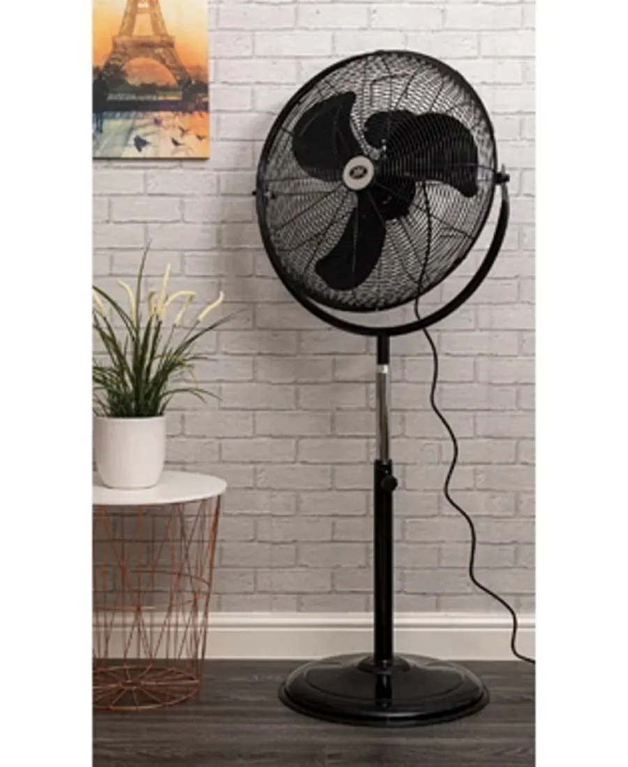 20" Pedestal High Velocity Oscillating Fan with 3 Speeds | Black