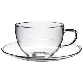 260ml Maximus Glass Cappuccino Cup & Saucer Set - By Argon Tableware