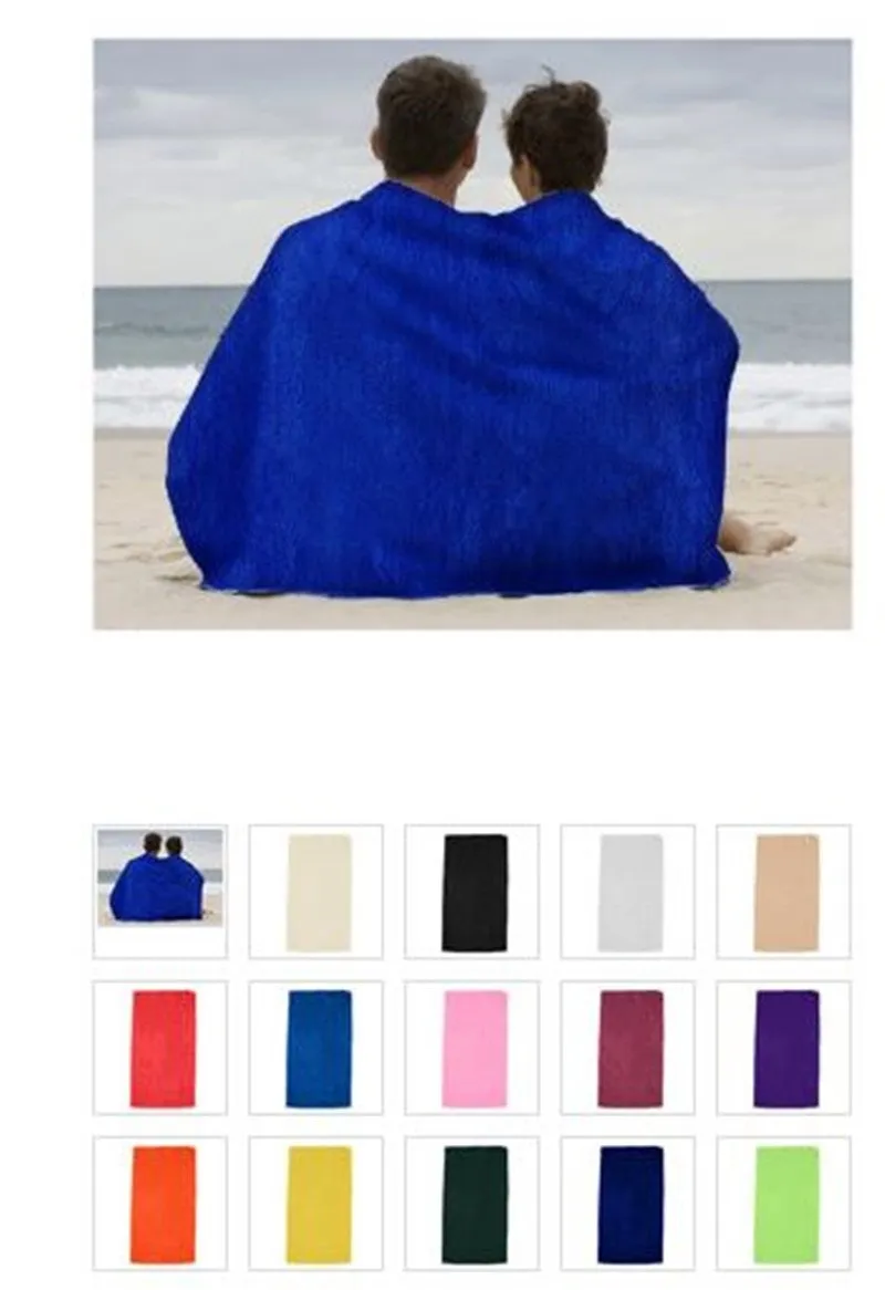 30" x 60" Affordable Velour Beach Bath Pool Towels - 6 PACK