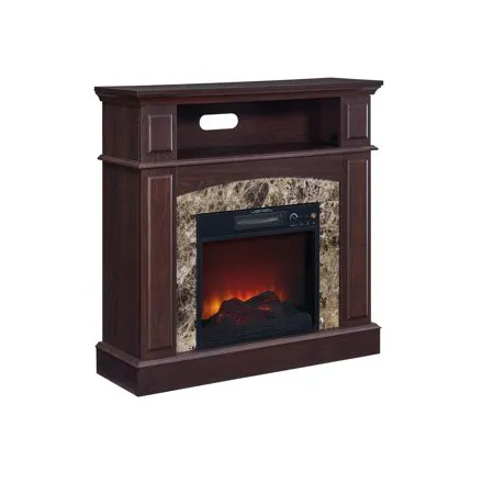 36 inch Faux Marble Electric Fireplace Heater