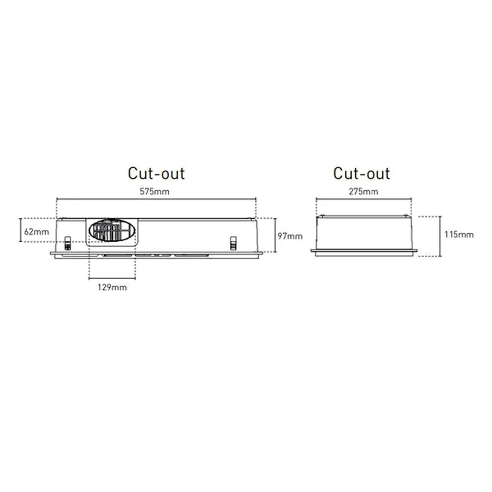 360m³/hr Mercury 3-in-1 PTC Bathroom Solution in Black, White