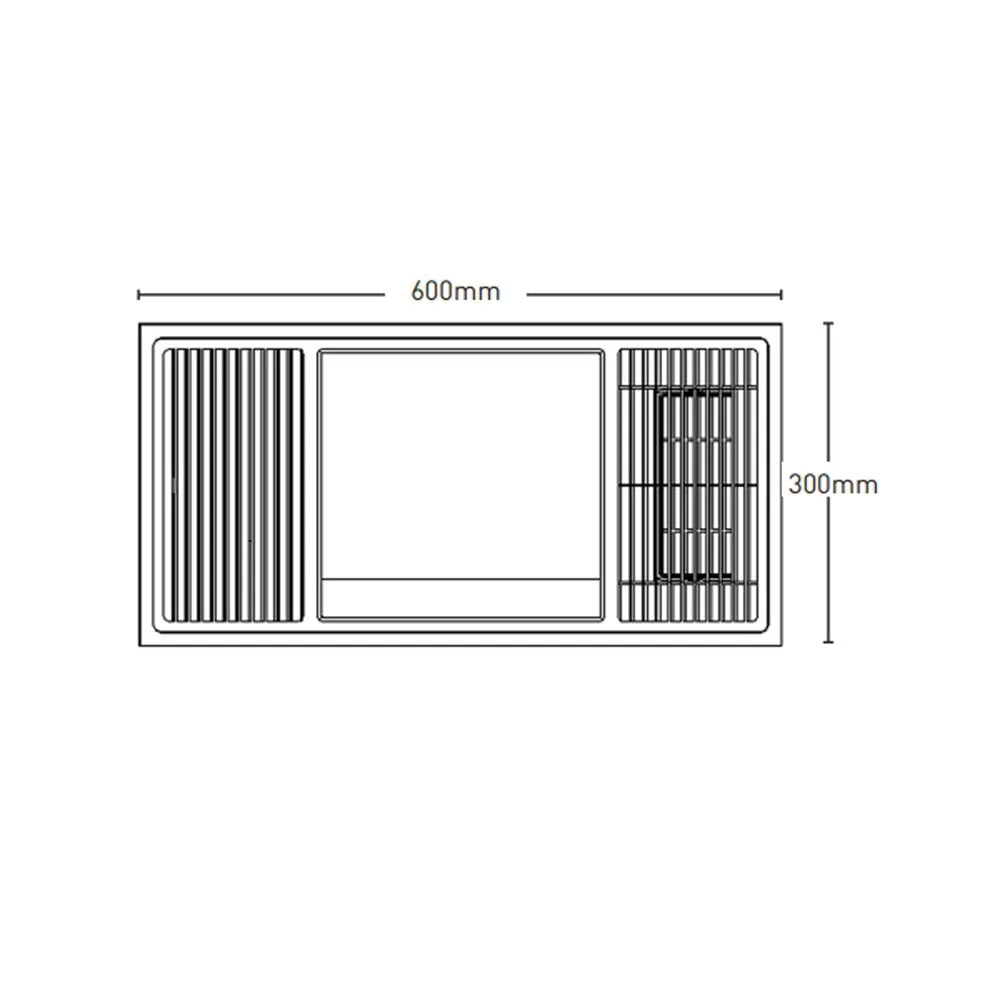 360m³/hr Mercury 3-in-1 PTC Bathroom Solution in Black, White