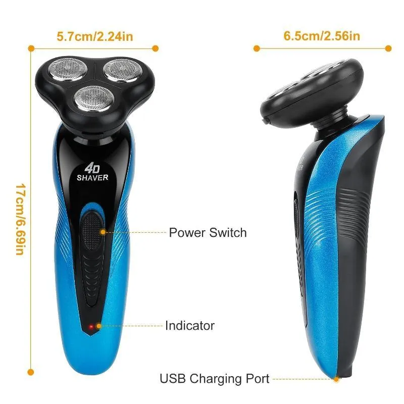 4 In 1Electric Shaver for Men IPX7 Waterproof