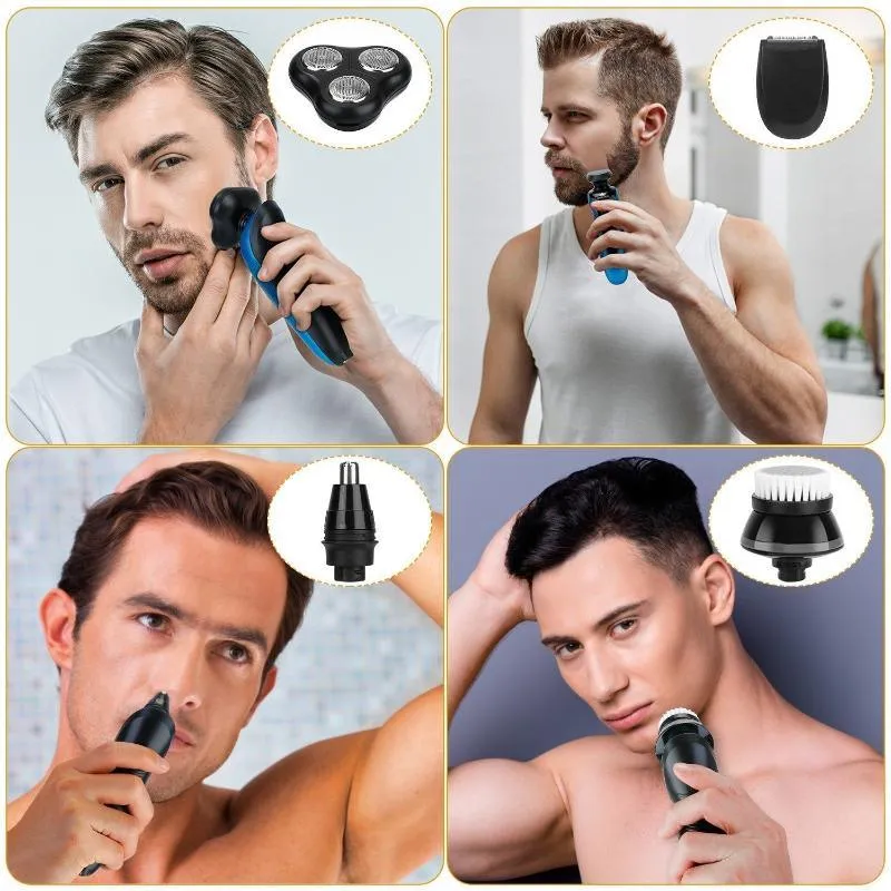 4 In 1Electric Shaver for Men IPX7 Waterproof