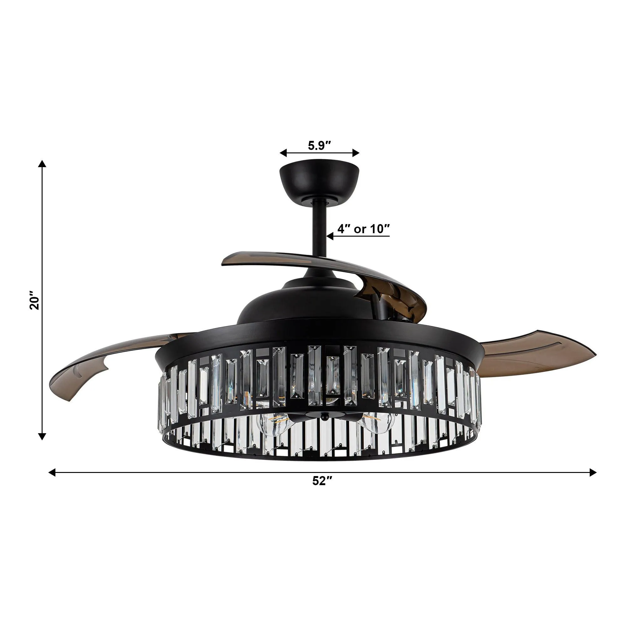 52" Broxburne Smart Fan with Light Kit