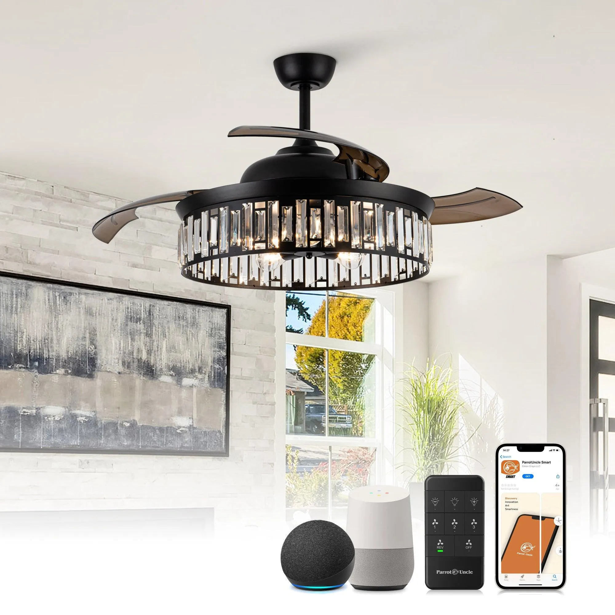 52" Broxburne Smart Fan with Light Kit