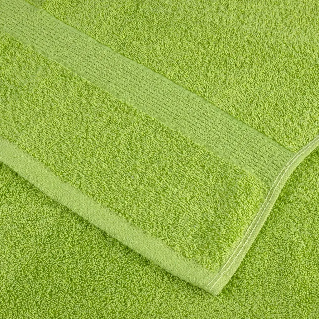 6 Piece Premium Towel Set Apple Green 600 gsm 100% Cotton