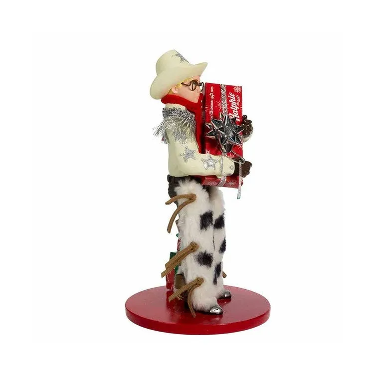 7.5" Fabric Mache Cowboy Ralphie Tabletop Decoration