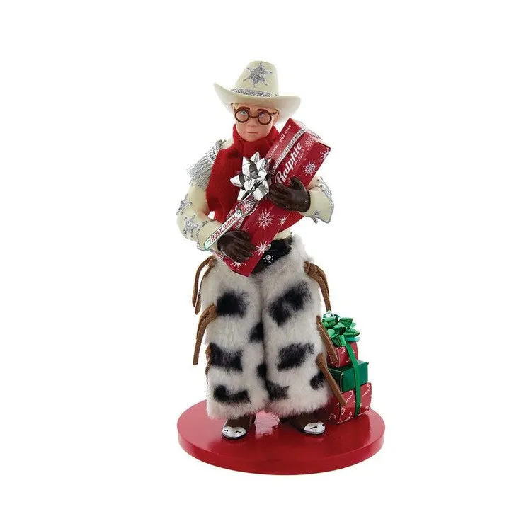 7.5" Fabric Mache Cowboy Ralphie Tabletop Decoration