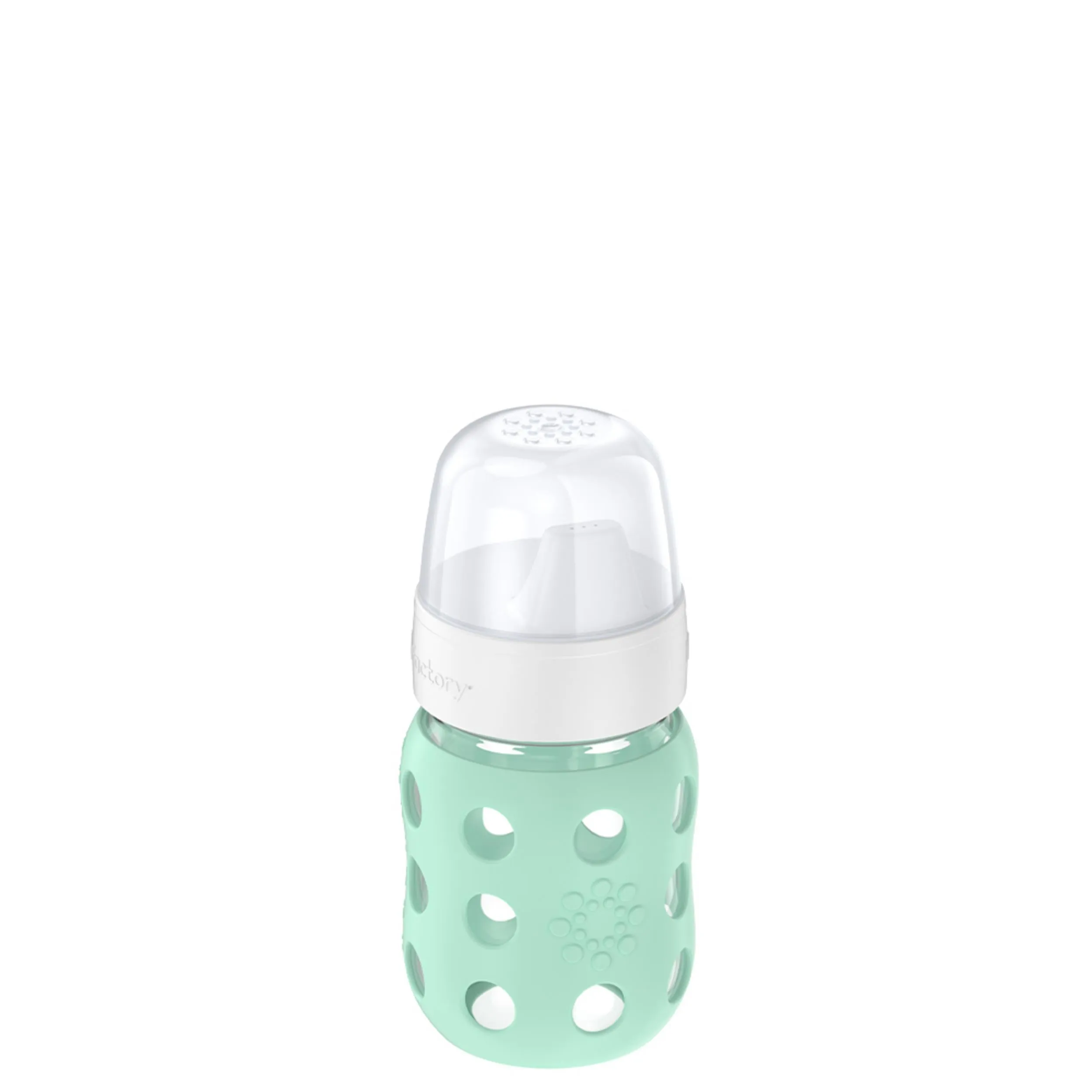 8oz Glass Baby Bottle Hard Sippy Spout