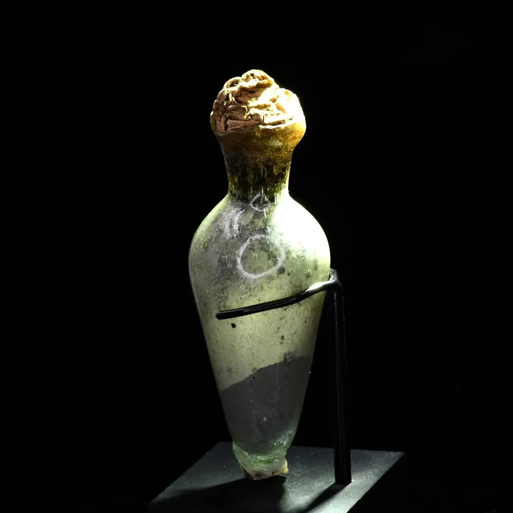 A sealed Islamic Bottle with Contents, ca 7th century CE