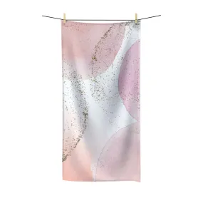 Abstract Boho Bath Towel | Blush Pink White