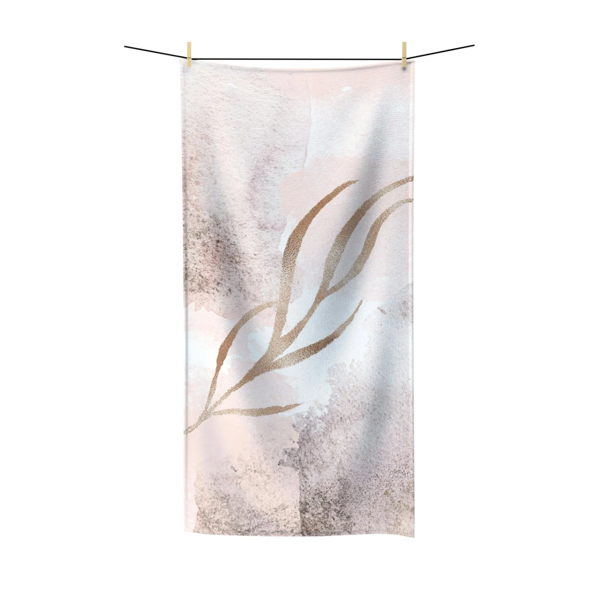 Abstract Boho Bath Towel | Pastel Blush Pink