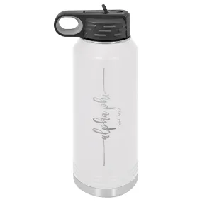 Alpha Phi Script 32oz Water Bottle