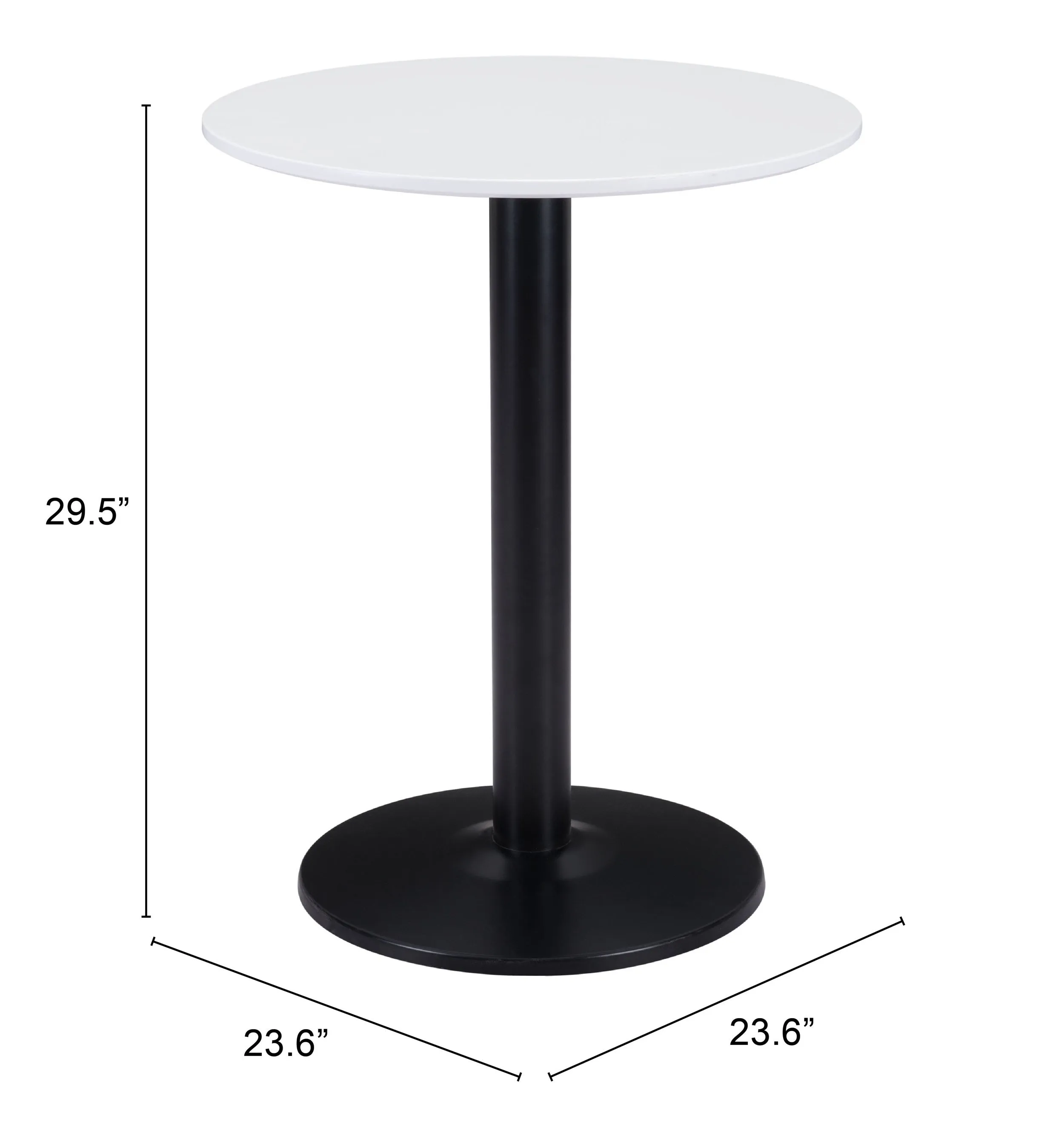 Alto Bistro Table White & Black