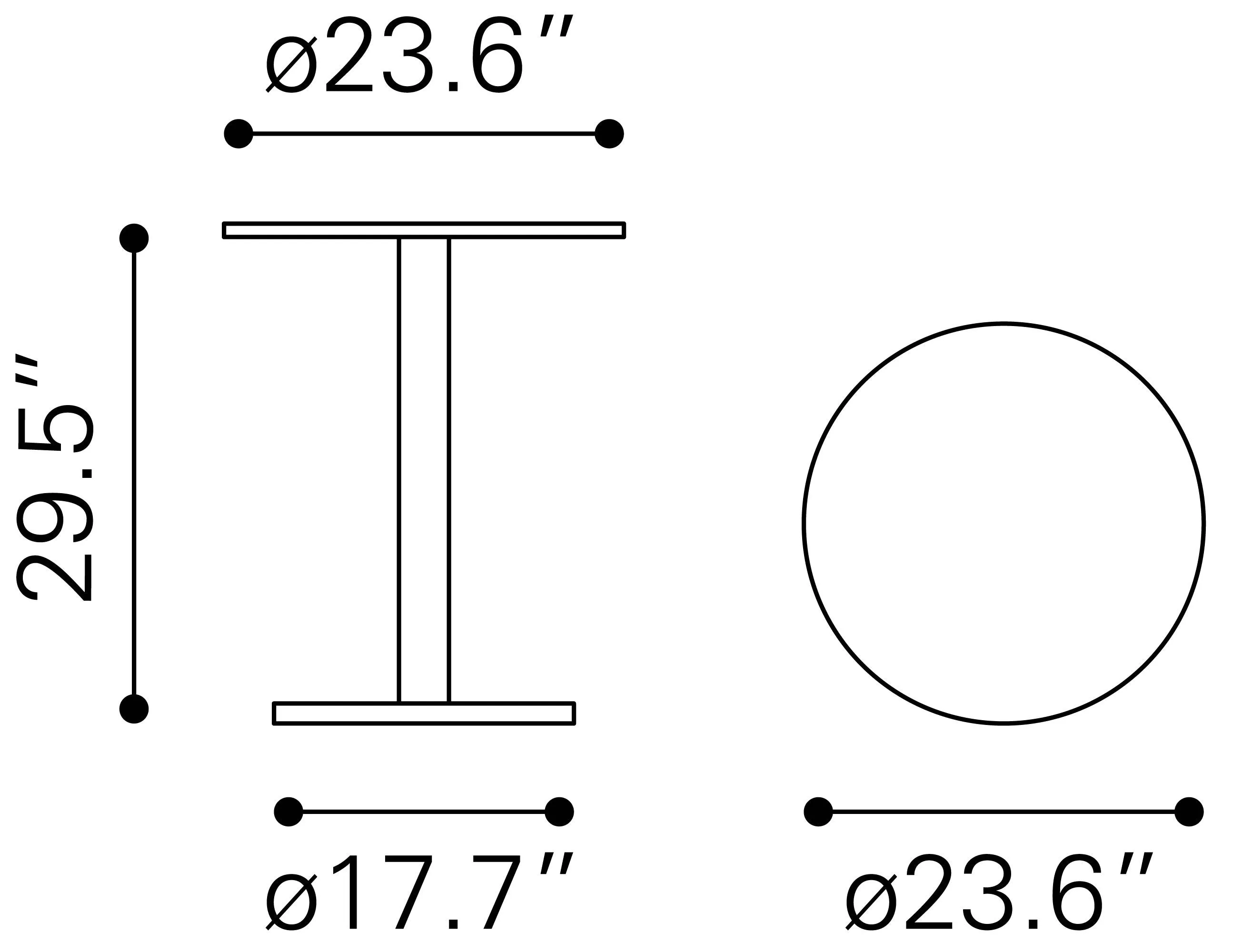 Alto Bistro Table White & Black