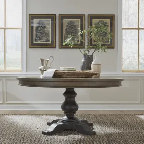 Americana Farmhouse - Pedestal Table Set - Light Brown