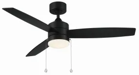 Atlantis 52" Ceiling Fan in Matte Black