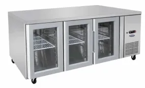 Atosa EPF3731 Glass Three Door Cooling Fridge Table 1795 mm