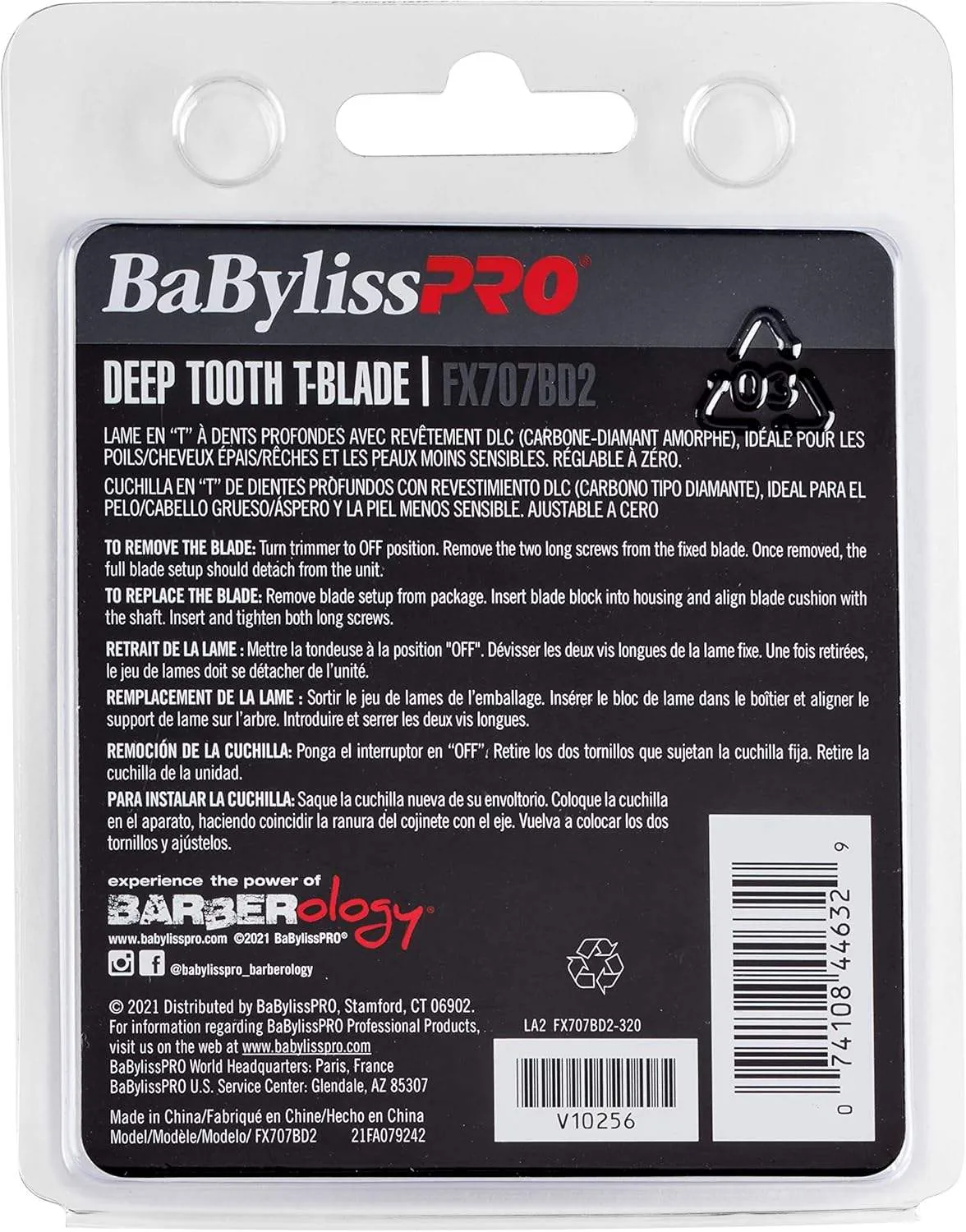 BaBylissPRO FX707BD2 Deep Tooth T-Blade Replacement Blade For FX787 & FX726