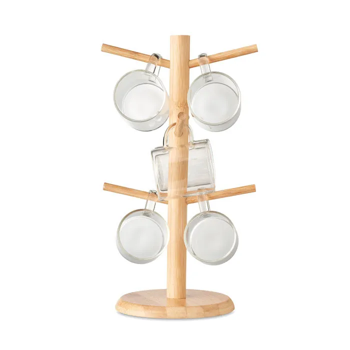 Bamboo Cup Set Holder | BOROCUPS - MO6300