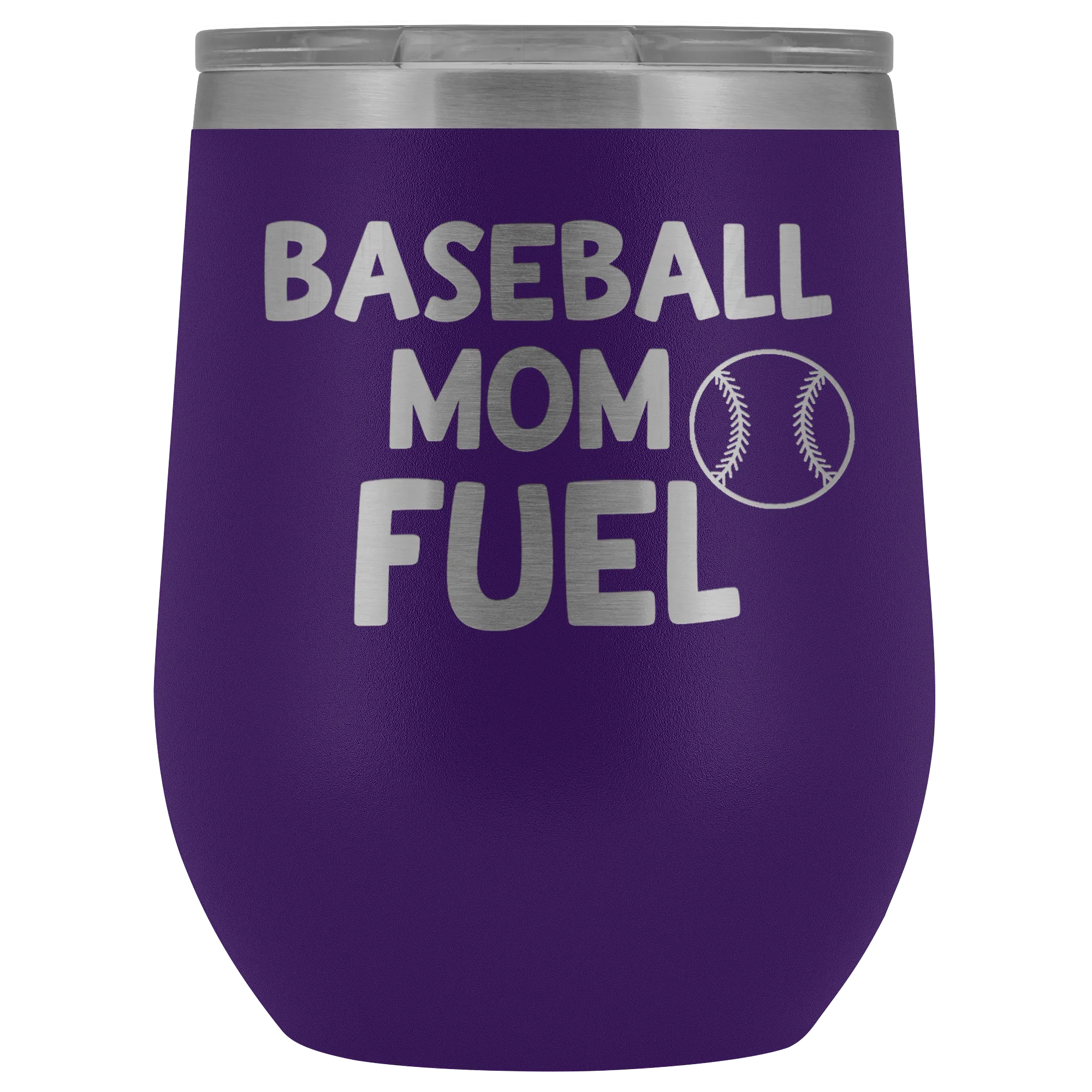 Baseball Mom Fuel Laser Engraved Wine Tumbler