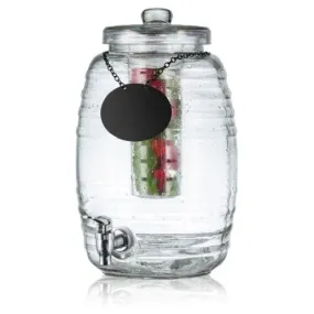 Beehive Glass Beverage Dispenser w/ Infuser 2.5 GAL