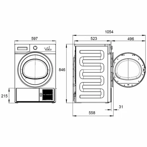 Beko 7kg Heat Pump Dryer BDP710W