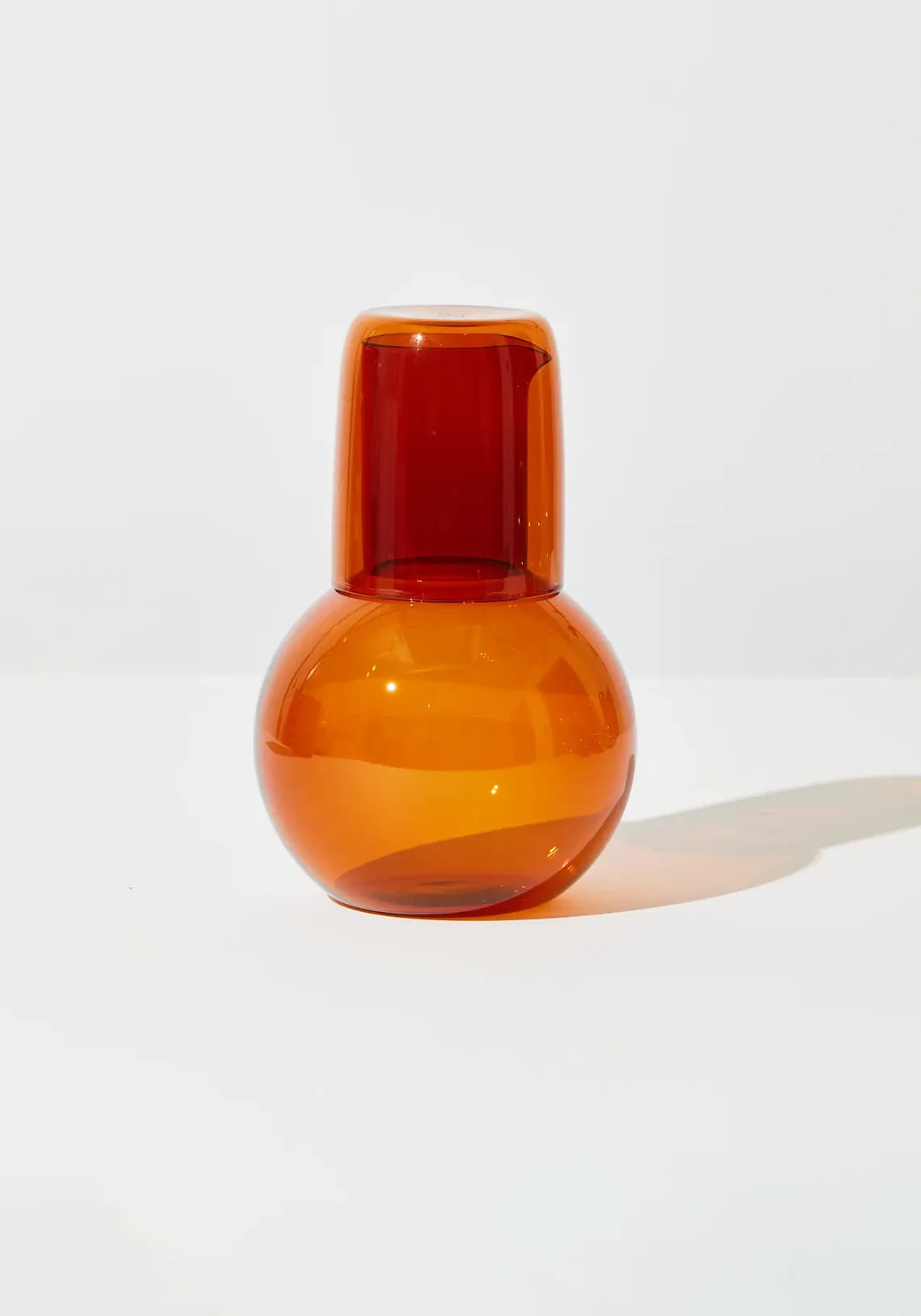 BELLY CARAFE CUP SET AMBER