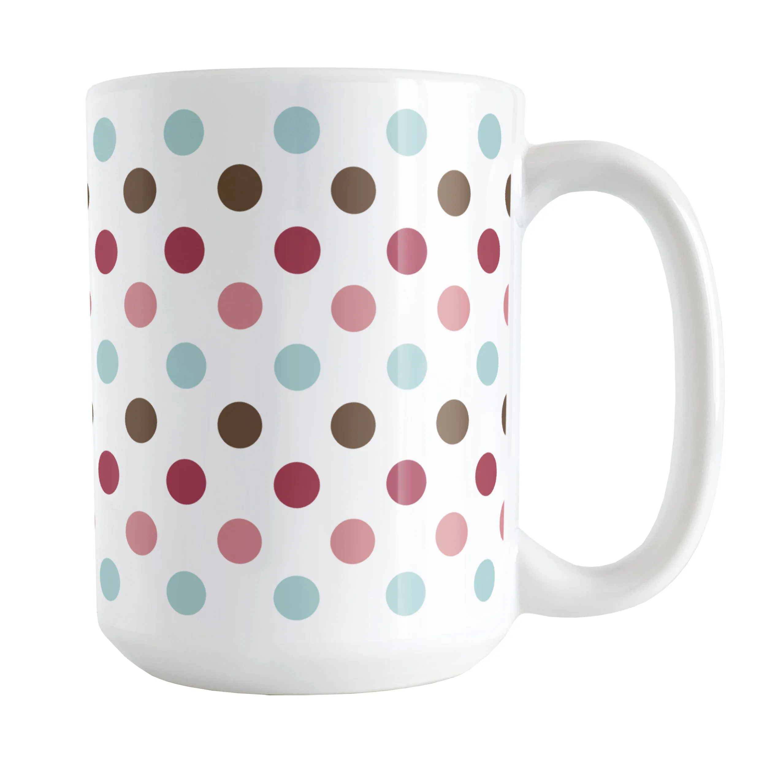 Berry Blue Polka Dots Mug