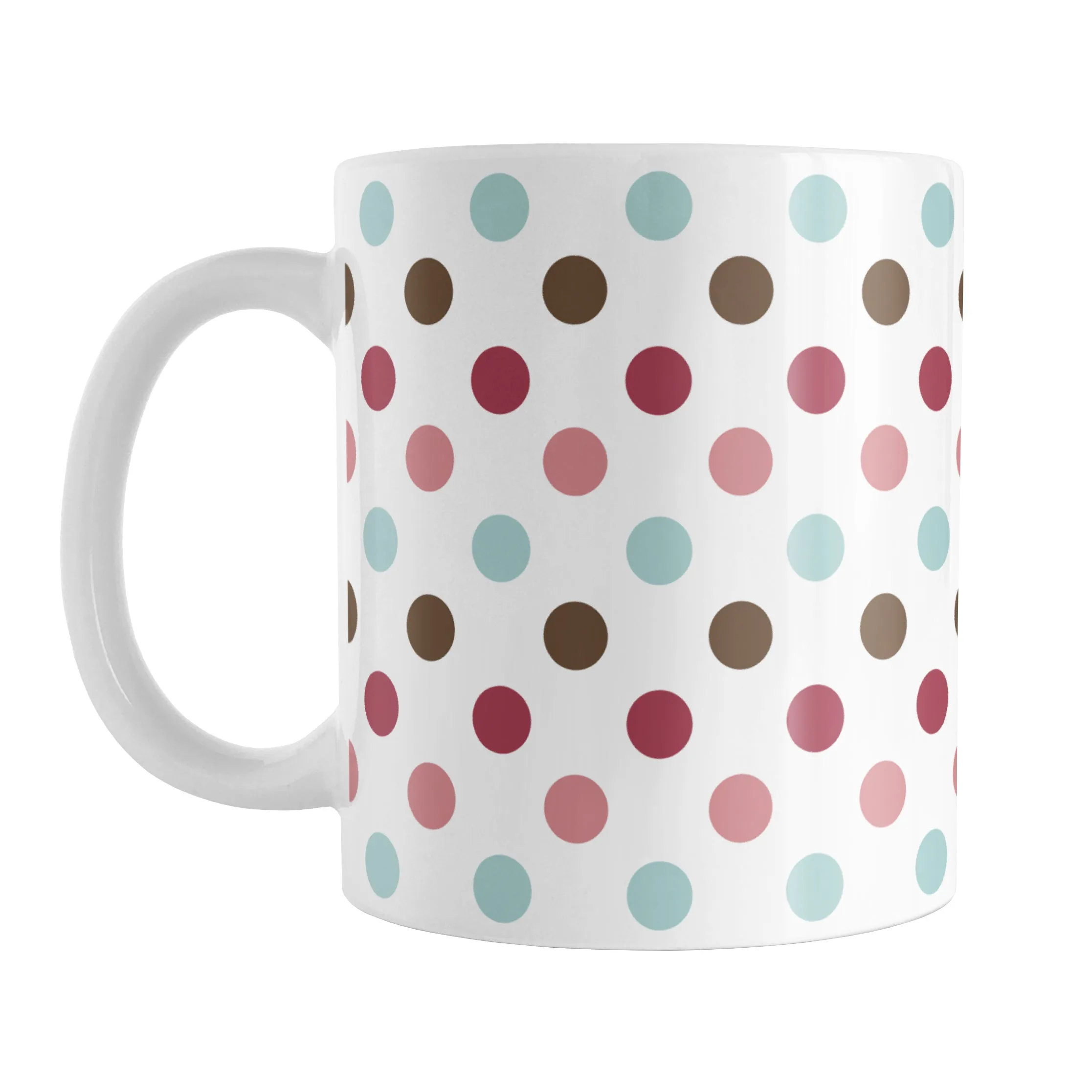 Berry Blue Polka Dots Mug