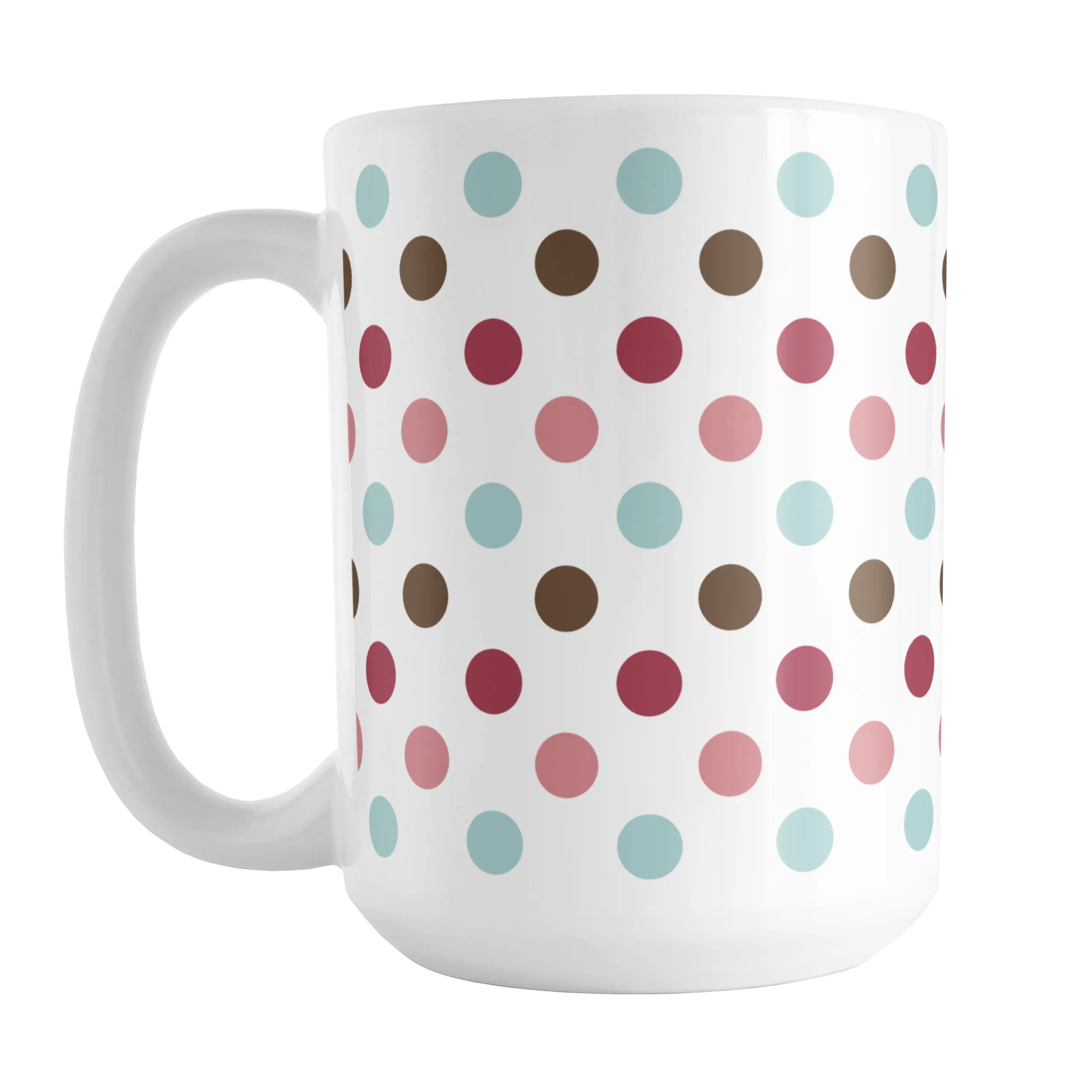 Berry Blue Polka Dots Mug