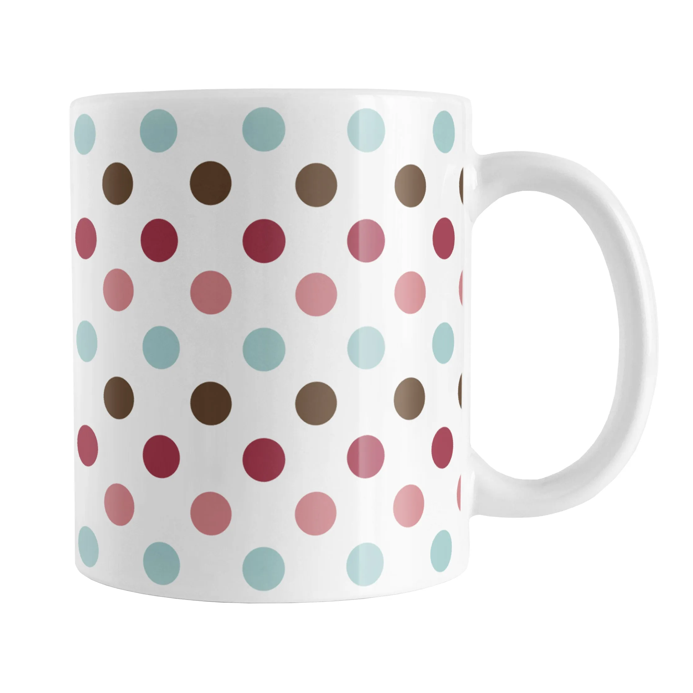 Berry Blue Polka Dots Mug