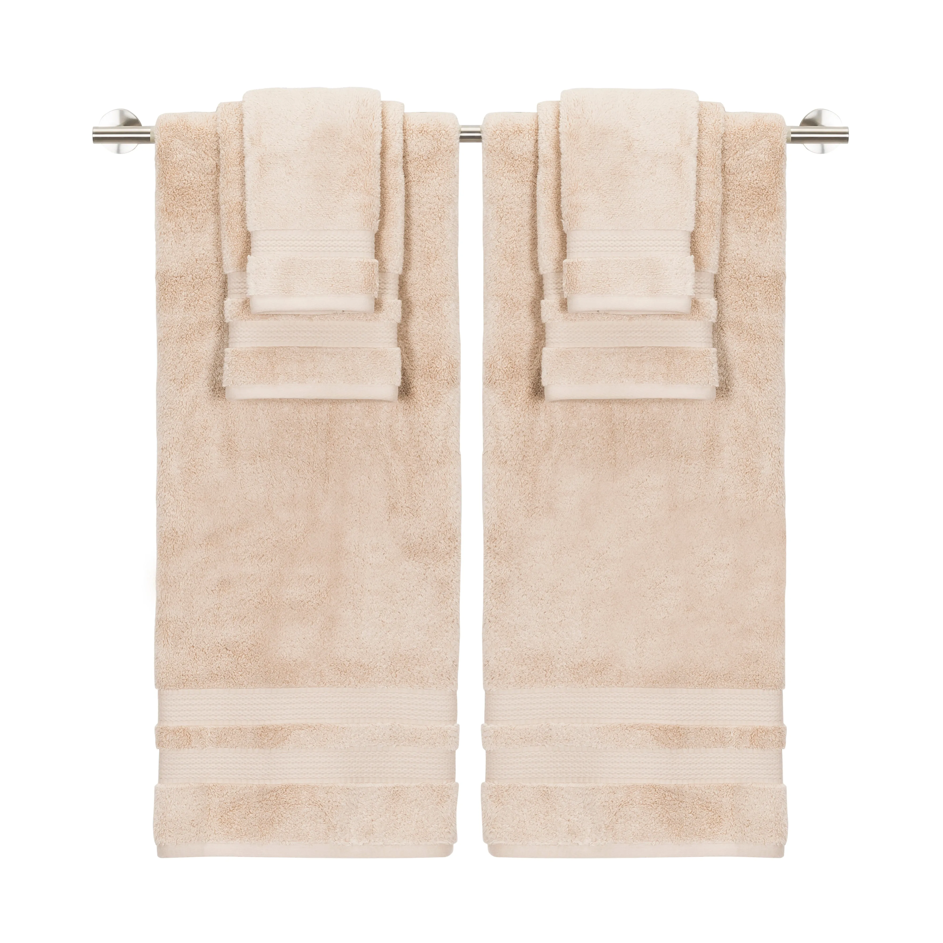 BETHANY 6-PIECE TOWEL SET: THE UTMOST LUXURY ZERO TWIST SOLID