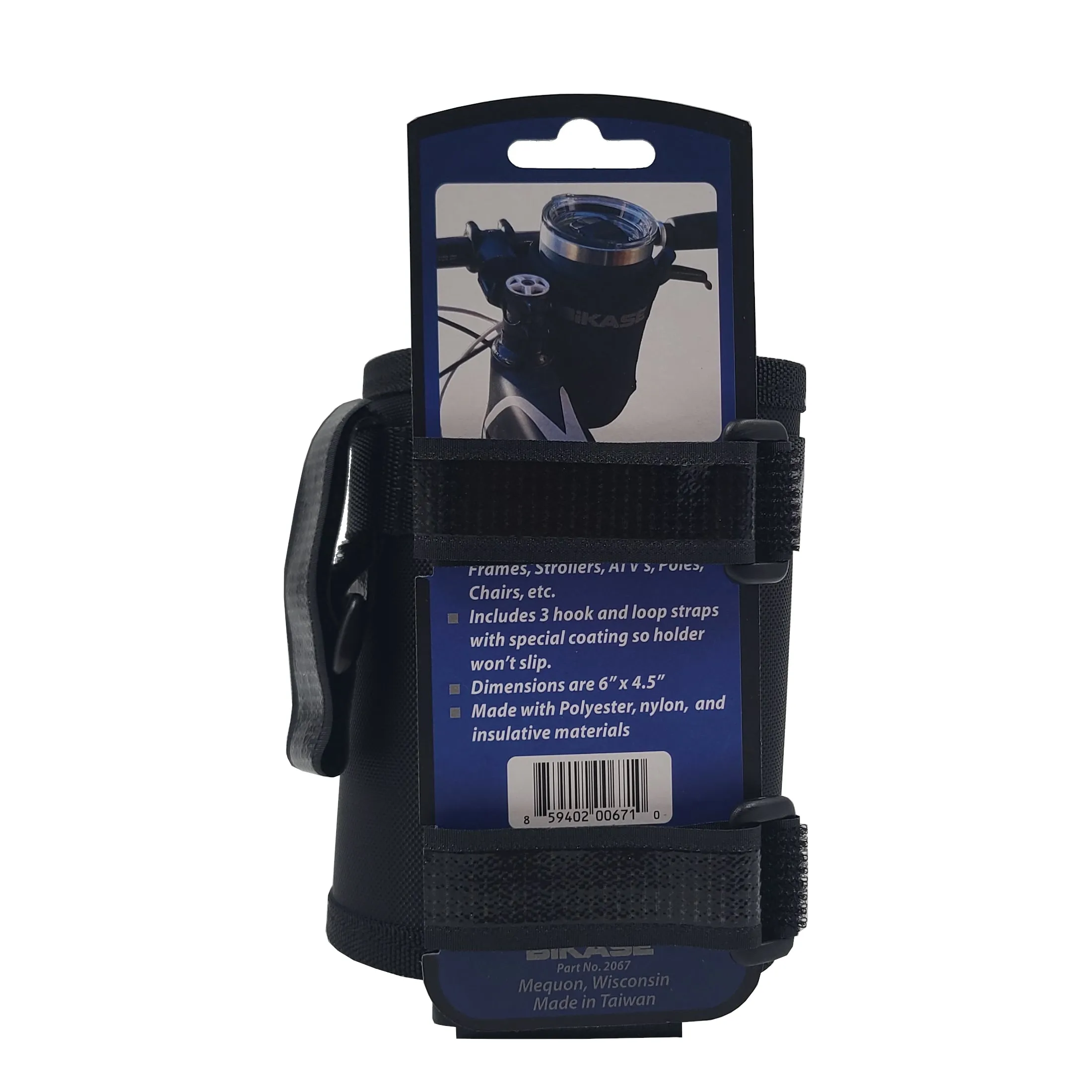 BiKase Beverage Wrap Insulated Black Clip-On Bottle Cage