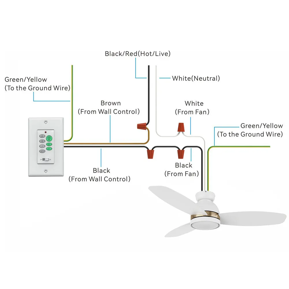 Biscay Ⅱ Low Profile Smart Fan with LED Light Remote Outdoor/indoor 48"