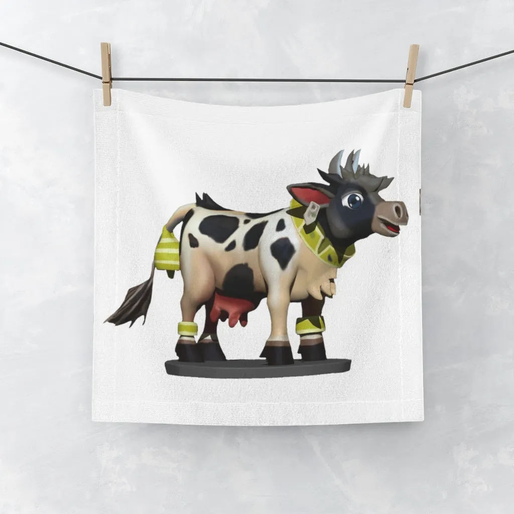 Black Cow Face Towel