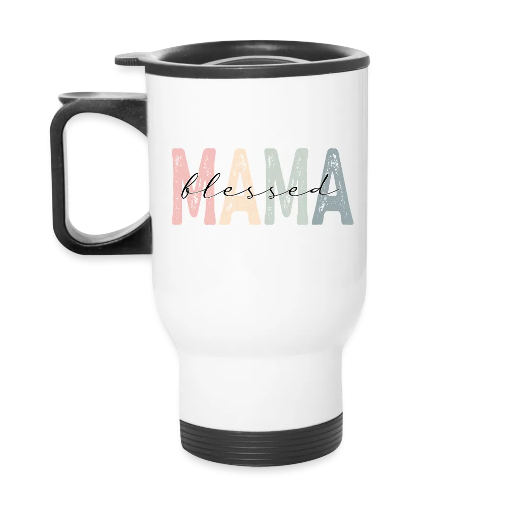 Blessed Mama Travel Mug (Retro Design)