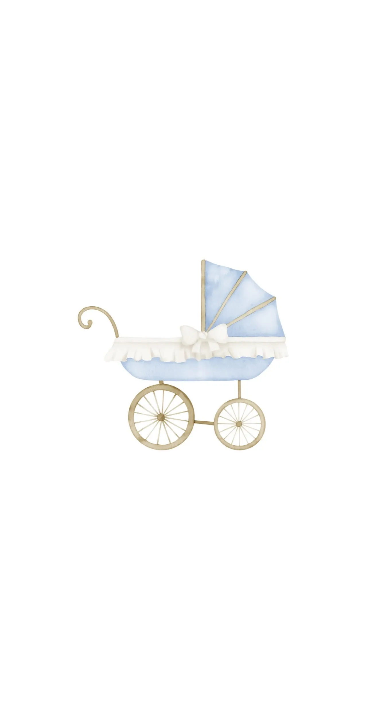 Blue Baby Carriage - Printed Guest Towel