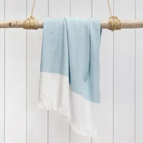 Blue Dot Fouta Towel Essentials Bundle (2 Wash   2 Hand   2 Bath Towels)