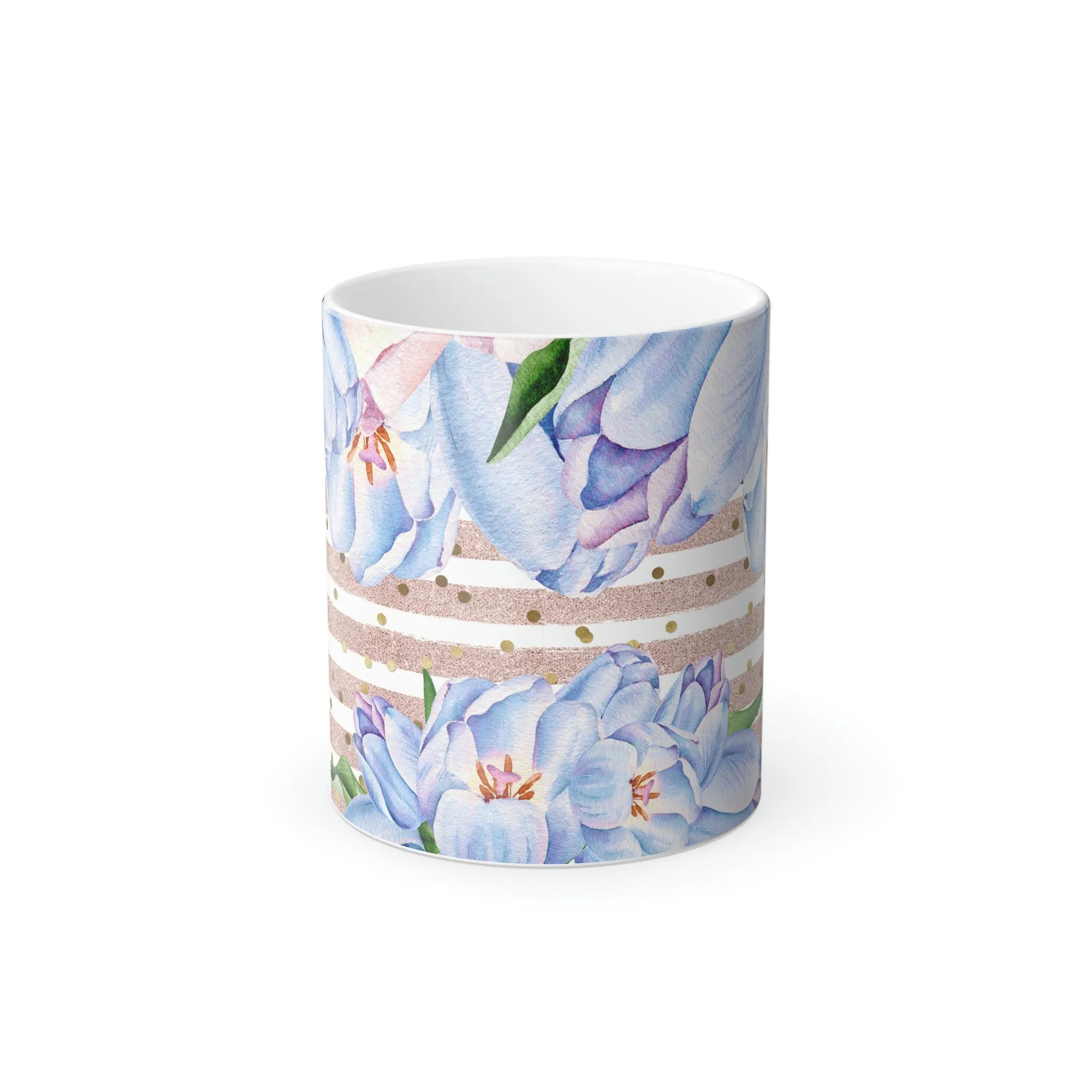 Blue flowers 11oz Color Morphing Mug