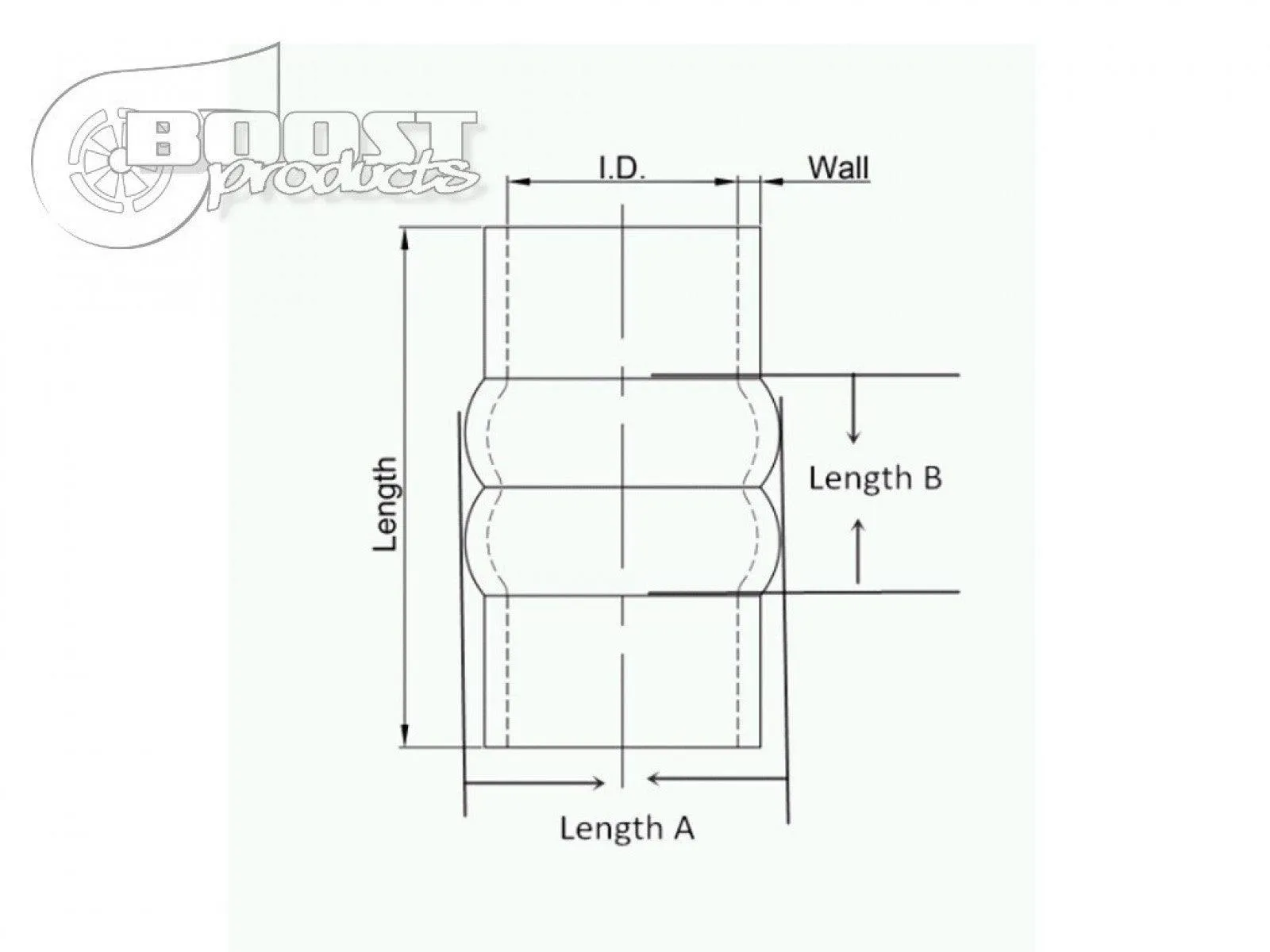 BOOST Products Silicone Coupler with Double Hump, 54mm (2-1/8") ID, Blue