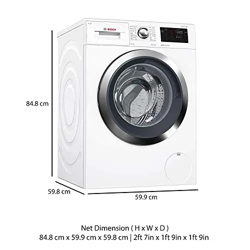 Bosch 9 kg Inverter Fully-Automatic Front Loading Washing Machine (WAT28661IN, White, Inbuilt Heater)