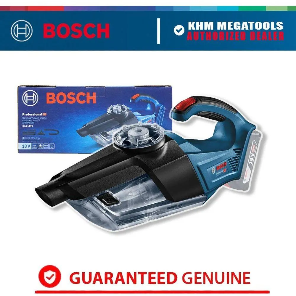 Bosch GAS 18V-1 Cordless Vacuum Cleaner 60 mbar 18V (Bare)